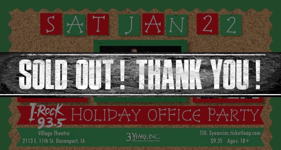 January 22nd sold out iRock 93.5 Holiday Office Party at Village Theatre